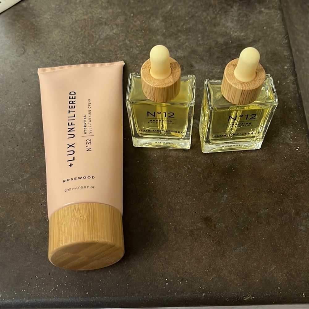 Never opened/used lux unfiltered face and body tanning